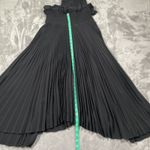 ALC Frank ALC Renzo Dress Womens 12 Black Matte Pleated Midi Evening Cocktail Party Formal Photo 9
