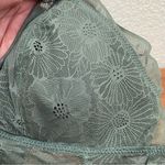 Aerie Pop Lace Olive Sage Green Padded Bralette Size M Photo 9