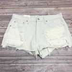 AGOLDE Parker Vintage Cut Off Distressed Button Fly Blanche White Blue Jean 27 Photo 3