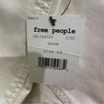 Free People Modern Femme Faux Leather Mini Skirt Snow White Size 10 New Photo 7