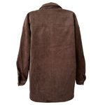 No Comment  Ribbed Button Up Long Sleeves Top Brown Juniors medium Photo 3