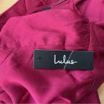Lulus On The Floor Fuchsia Satin Ruffle Dress Size Small Photo 4
