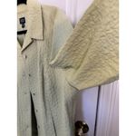 Eileen Fisher  Light Green Quilted Button Front Jacket Size 1X FLAWS Cotton Blend Photo 14