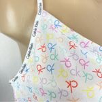 Calvin Klein White Logo Print Tank Top & Shorts Pajama Set NEW L Photo 2
