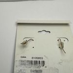 Periwinkle By Barlow Two Tone Metal Pierced Dangle Drop Earrings Silver Photo 7