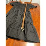 Women’s Dress Black Medium Peasant‎ Ruffled Hailey & Co Boho Work Party Office Photo 6