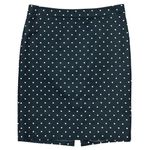 Liz Claiborne  Womens Pencil Skirt Size 6 Black White Polka Dot Cotton Blend Photo 0