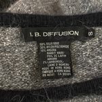 Vintage IB Diffusion Size S Sweater Boatneck Dolman Sleeve Silk Angora Lambswool Gray Photo 3