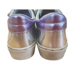 SHU SHOP Petula Platform Sneakers Metallic Silver Gold Stars Vegan Leather Sz 8 Photo 6