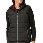 Free Country Cloud Lite Reversible Vest Women's Small S Black Red Plaid jacket Photo 0