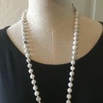 White Howlite Necklace, Stone Beads Brand New 86cm Photo 3