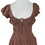 Free People  Feeling Bonita Midi Maxi Dress in Brown Size XS Romantic Dainty Photo 6