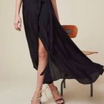 Reformation Nessy Wrap Skirt Size Medium Navy Cream Striped Photo 9