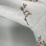 Brandy Melville Coco Wrap Top Tie Front Floral Long Sleeve Crop White OS Photo 5