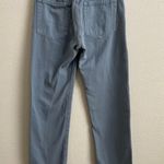 Calvin Klein Vintage 90s Blue Denim Leather Patch Fray Hem High Rise Mom Jeans Photo 6