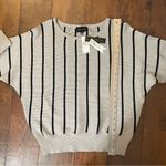 Premise dolman sleeve pullover striped sweater, size L, NWT Photo 6