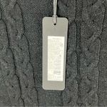 VISION 155 Black Cable Knit Long Sleeves Sweater, Size Medium Photo 4