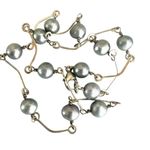 Sterling silver grey pearl choker necklace Photo 4