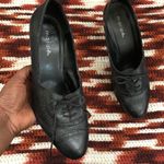 Maripé Y2K Black Wingtip Whimsygoth Gothic schoolgirl leather Mary jane heels pumps oxford preppy dark academia lace up cap toe office siren core-9M #bratz #destroyer #fairycore #grunge Photo 0