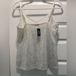 EXPRESS New White Silver  Sparkly Sequin Top Photo 1