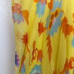 SALONI Silk Floral Dress Womens Size 2 Yellow RITA Flowy Ruffle Midi Dress * Photo 14