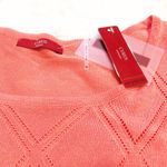 Cyrus š coral knit shark bite hem pullover top Photo 5