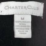 Charter Club  Vest Women's Medium Black Wool Beaded Embroidered Christmas Holiday Photo 5