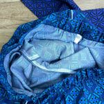 St John Size Medium Ankle Pants Blue Silk Blend Pull On Pockets Twill Stretch Photo 7