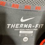 Nike Therma-fit quarter zip pullover gray orangish red men’s size medium Photo 2