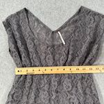 Free People Sheer Gray Lace Mini Dress Size X-Small Coverup Tunic Sleeveless Photo 4