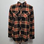 Maurice's Black and Tan Plaid Flannel Shirt Size XS Fall Rustic Cabin Lodge Photo 1