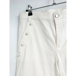Cami NYC Womens Cotton Faux Pearl Accent High Rise Wide Leg Pants White Size 6 Photo 3