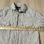 Banana Republic  Linen Cotton Striped Long Sleeve Button Down Shirt Women's Photo 4