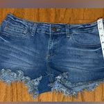 Ocean Drive - Dark blue Jean shorts distressed, mini shorts Size 9β Photo 5