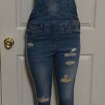 Womens Junior Slim Fit Skinny Distressed Denim Overalls Size 9 Blue Size M Photo 1