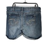 Silver Jeans Co. Women's Boyfriend Distressed Denim Shorts Blue Size 18 Photo 3