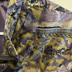 Vtg Nouveau Monde Sport 100% Silk Purple Fall Leaves Print Bomber Fabric Jacket Size undefined Photo 3