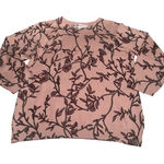 Cathy Daniels  Pink Floral Rhinestone Embellished Sweater Size‎ Large Photo 0