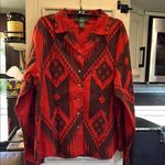 Orvis Red and Brown Geometric Button-Up Shirt - stunning 🤩 Photo 0