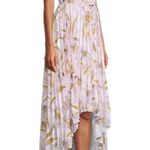 Ted Baker | DIXXIE PLEATED PRINTED SLEEVELESS FLORAL HIGH LOW MAXI DRESS SIZE 4 Photo 3