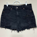 American Eagle Black Mom Shorts Distressed 8 Women Photo 0