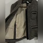 J.Crew  Wool Blend Tweed Jacket | Size 4 | Brown Black Metallic | 4-Pocket Zip Photo 5