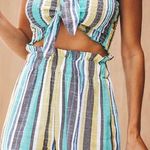 Skylar + Madison Stripe Two piece Linen Set Photo 0