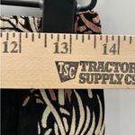 Source Unknown Womens Size Small Reversible Floral Print Midi Skirt Black Tan Ruffle Hem Rayon Photo 5