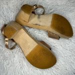 BRYR The Rachel Wooden Clogs Metallic Bronze Leather Boho Wedding Shoes Size 39 Photo 4