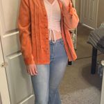 Rebecca Malone Orange Courduroy Button Up Photo 0