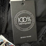 Calvin Klein  Velvet Black V Neck Dress with Lace Trim Size 2‎ NWT $129 Photo 7