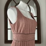 Adrianna Papell  Metallic Pleated Long Gown in Rose, Size 8 NEW w/Tag $229 Photo 7