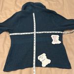 Apt. 9  szXL bluish/turquoise shawl collar 1 button ribbed knit cardigan EUC Photo 6