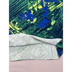 Kenar  Blue Green Silk Blend Daphne Knit Top Size M Multicolor Print Short Sleeve Photo 6